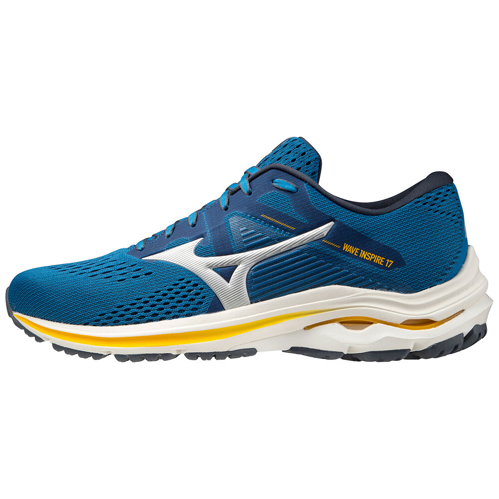 Mizuno Men's Wave Inspire 17 Running Shoes Blue/Silver (J1GC214405-CWY)